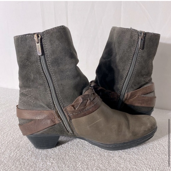 PIKOLINOS Two Tone Brown Leather Round Toe Ankle Boots 36 - Picture 9 of 15